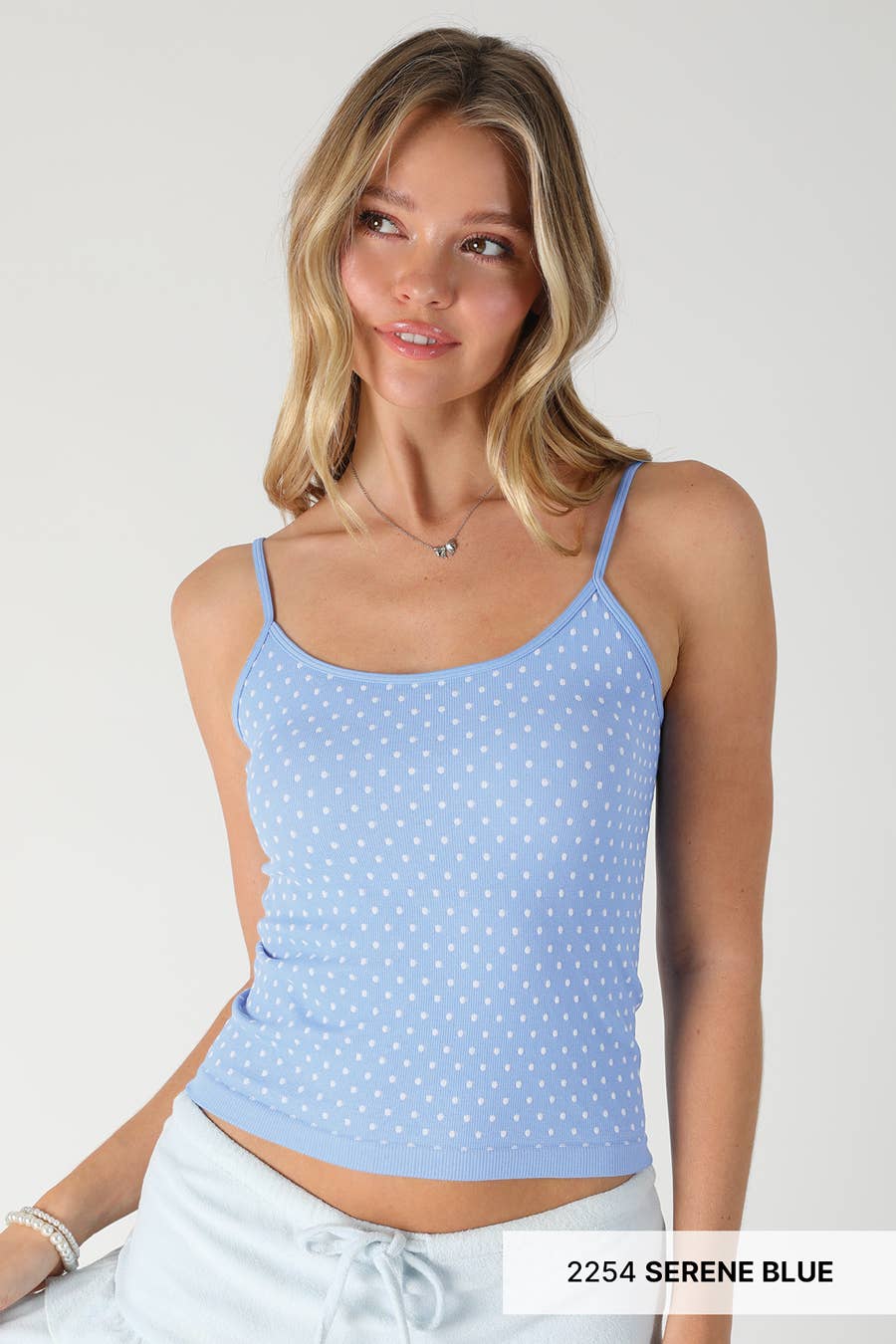 Polka Dot Strap Cami- Nikibiki-How Cute is That? Boutique