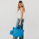 Presley Puffer Quilted Tote Bag With Pouch-How Cute is That? Boutique