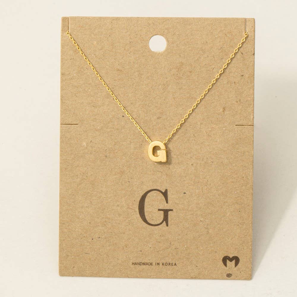 Initial Pendant Necklace-How Cute is That? Boutique