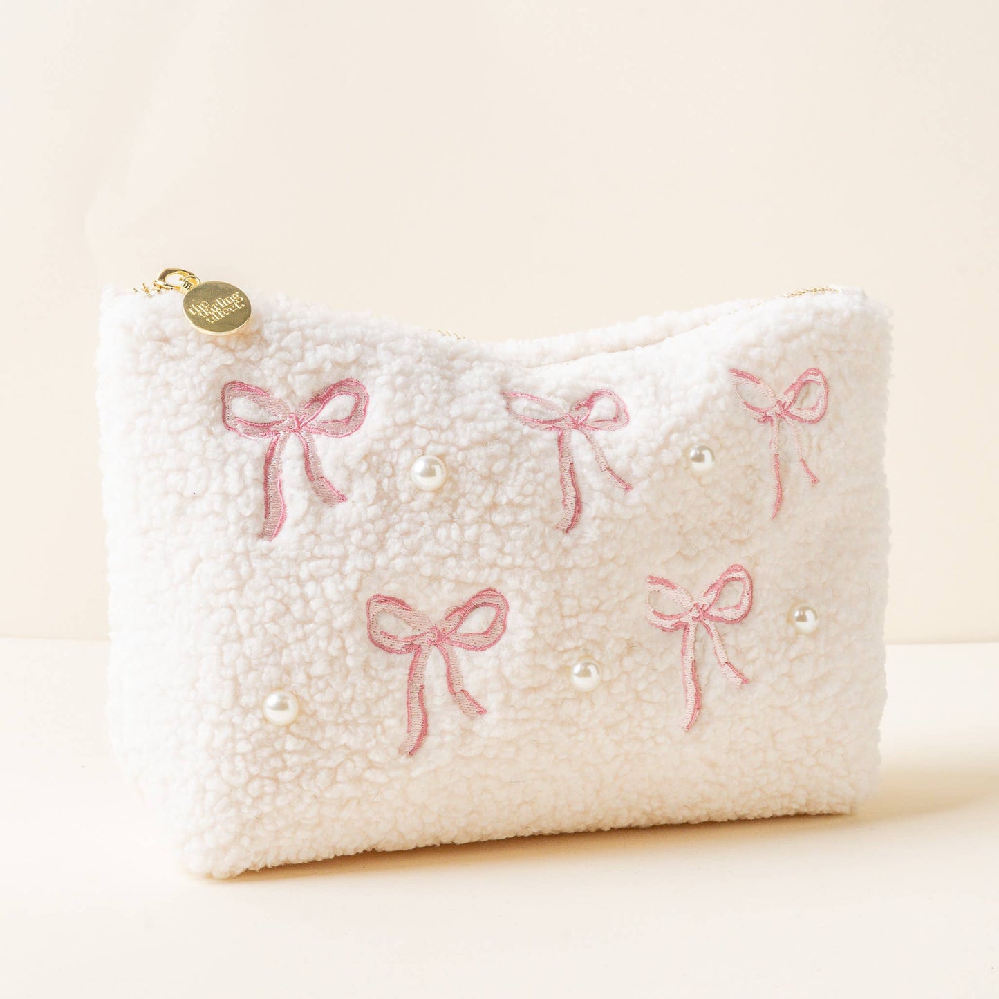 Teddy Make Up Pouch-Pink Bows