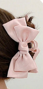 Fabric Bow Hair Claw- large-How Cute is That? Boutique