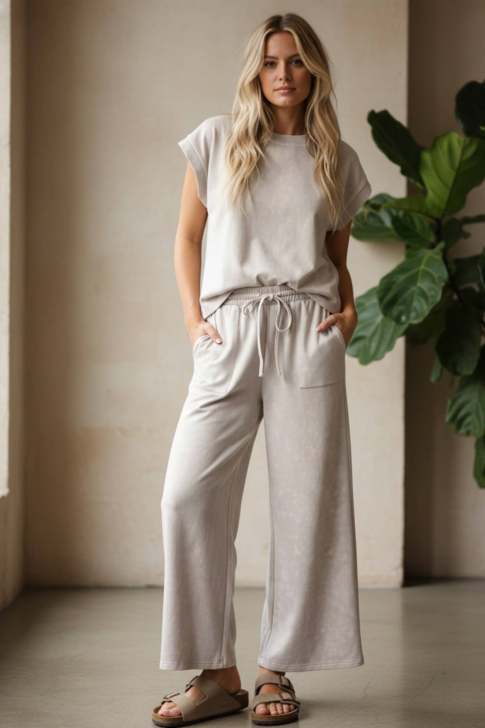 Mineral Wash Lounge Set-How Cute is That? Boutique