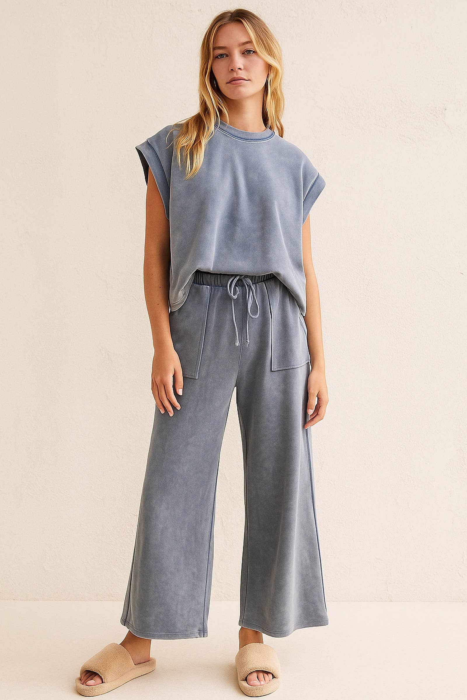 Mineral Wash Lounge Set-How Cute is That? Boutique