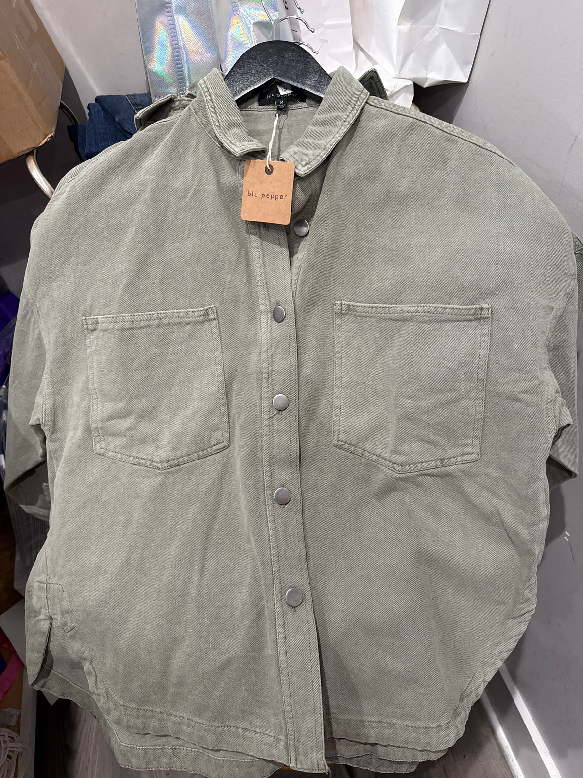Green Denim Jacket-How Cute is That? Boutique