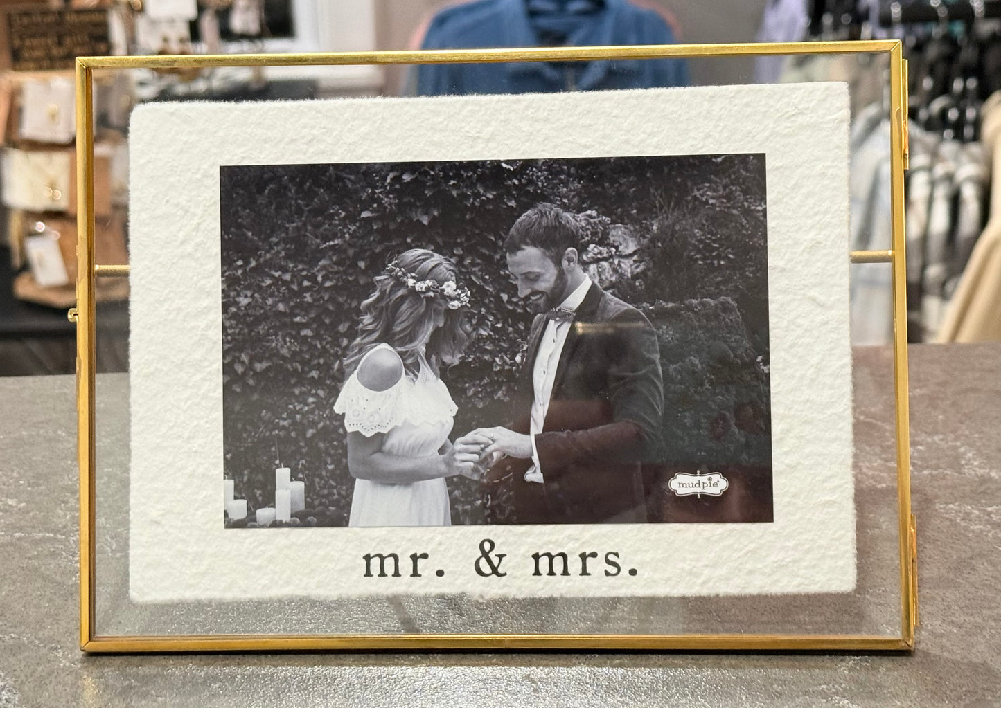 Mr and Mrs Glass Picture Frame