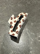 Brown Flowers Hair Claw-How Cute is That? Boutique