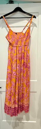 Pink and Orange Floral Maxi Dress-How Cute is That? Boutique