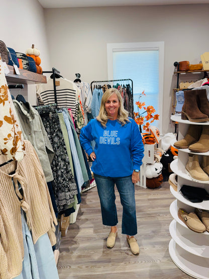 Blue Devil Sweatshirt (outline print)