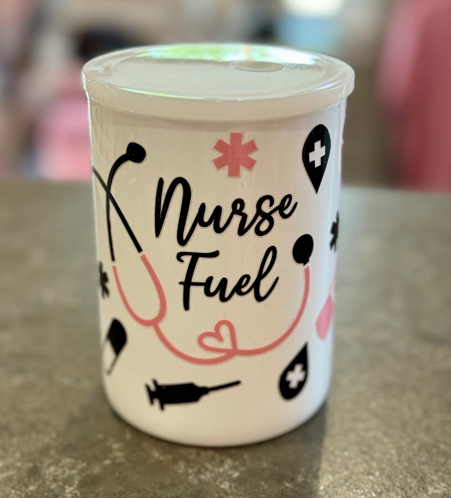 NURSE coffee mug with lid