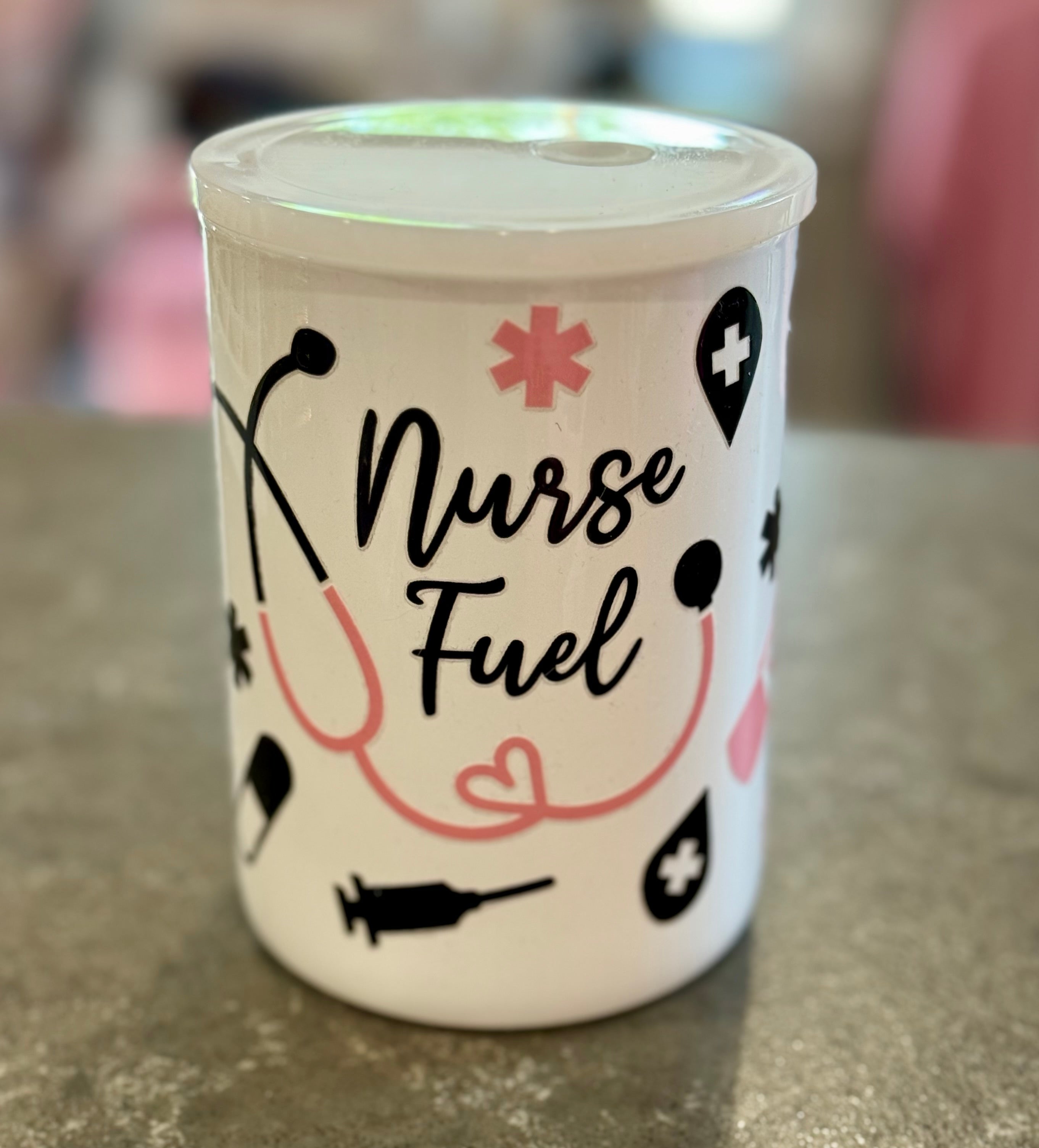 NURSE coffee mug with lid-How Cute is That? Boutique