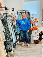 Blue Devil Sweatshirt (script)-How Cute is That? Boutique
