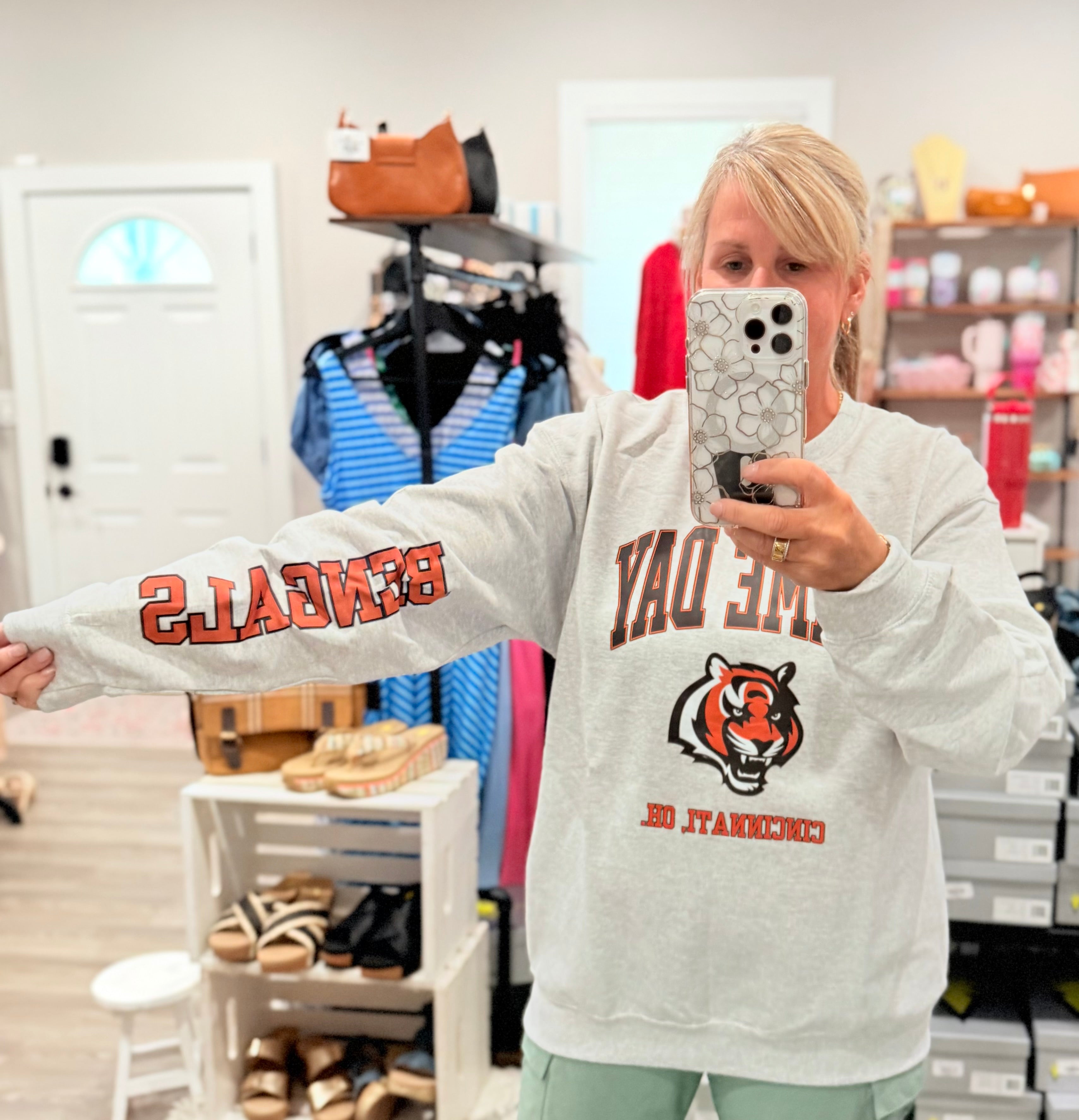 Game Day Bengals Sweatshirt-How Cute is That? Boutique