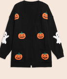 Halloween Pumpkin and Ghost Embroidered Cardigan-How Cute is That? Boutique