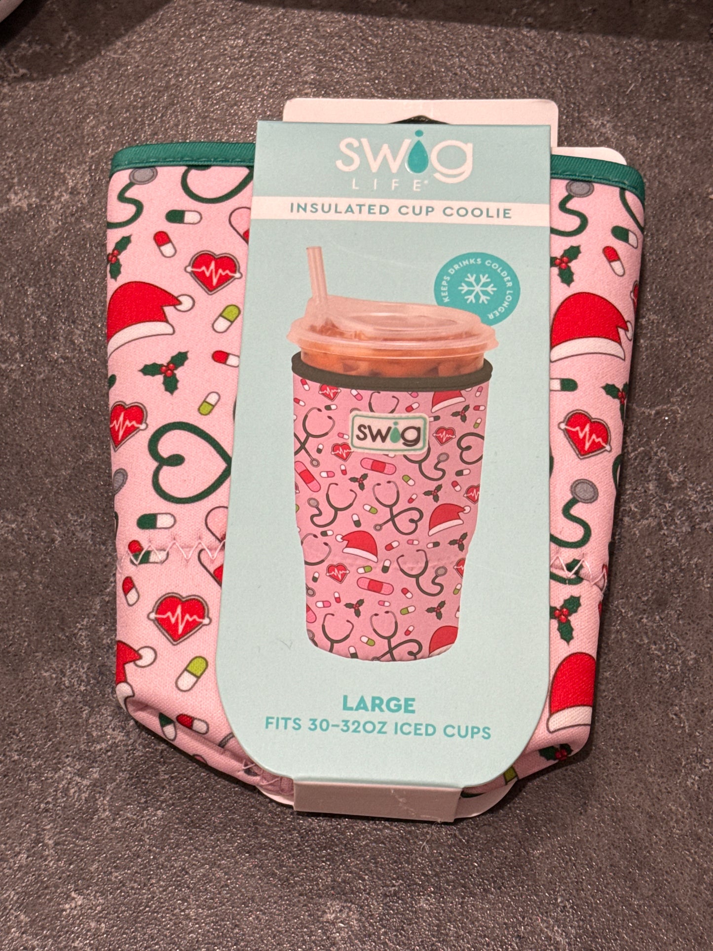 Santa’s Scrubs coffee coolie- Large