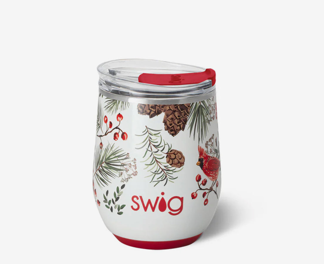 Christmas Winter Cardinals wine tumbler
