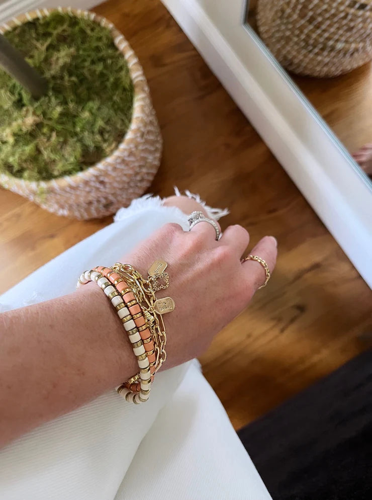 Enamel Beaded Charm Bar Bracelets-How Cute is That? Boutique