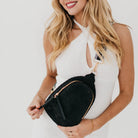 Rowan Raffia Sling Bag in Black-How Cute is That? Boutique