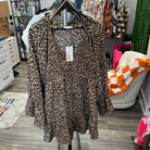 Leopard Print Long Sleeve Dress-How Cute is That? Boutique
