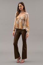 MULTICOLOR PEASANT BLOUSE-How Cute is That? Boutique