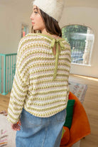 MULTICOLOR KNIT PULLOVER SWEATER-How Cute is That? Boutique