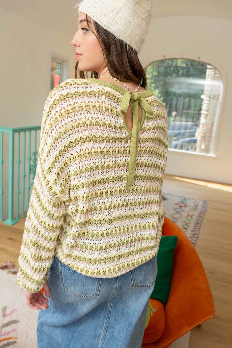 MULTICOLOR KNIT PULLOVER SWEATER-How Cute is That? Boutique