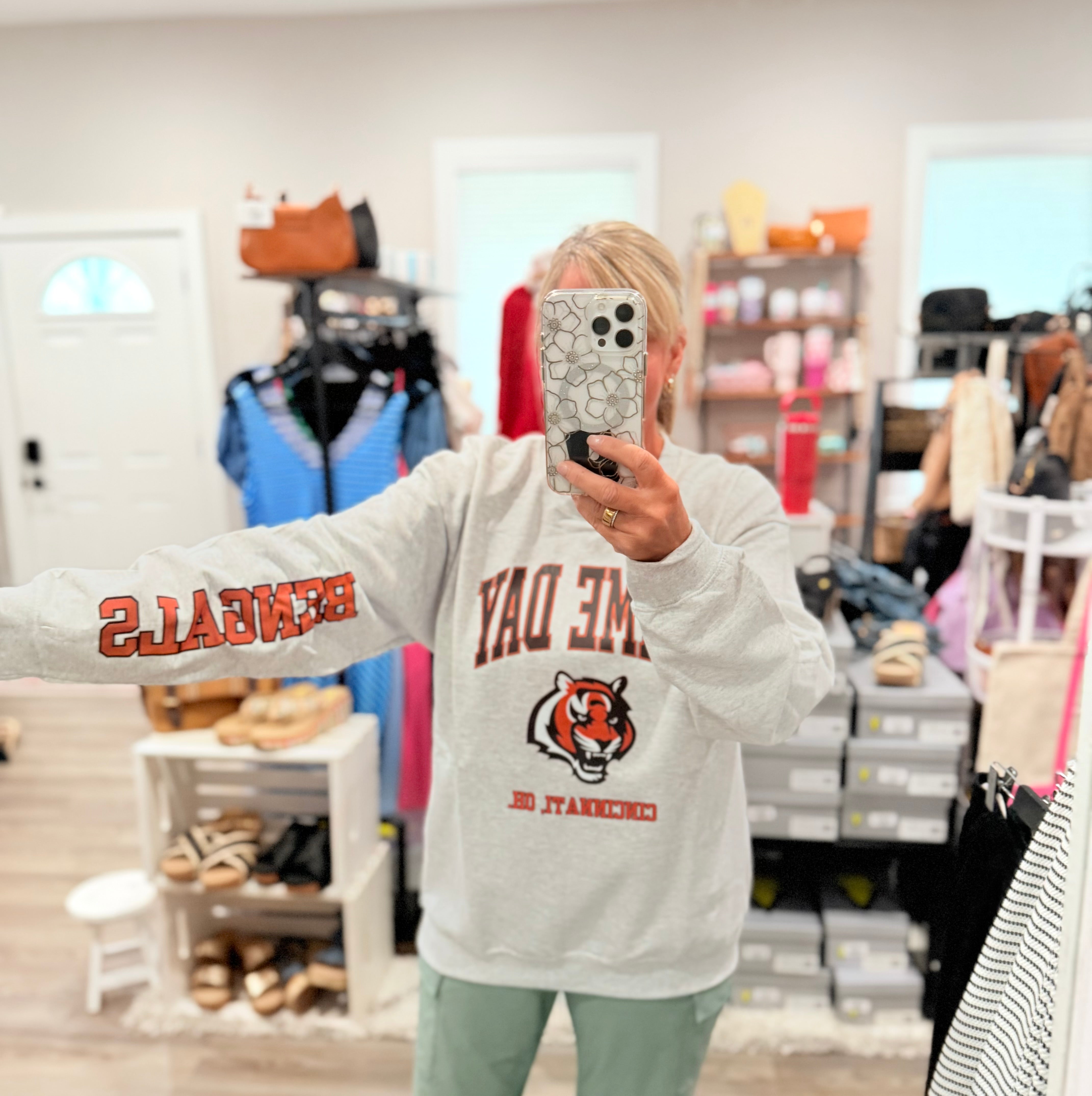 Game Day Bengals Sweatshirt-How Cute is That? Boutique