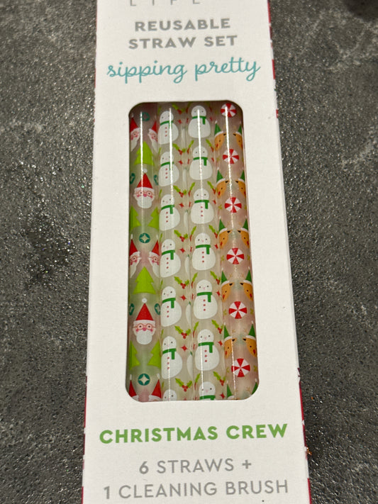 Christmas Crew STRAW SET by SWIG