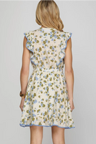 Blue Floral dress-How Cute is That? Boutique