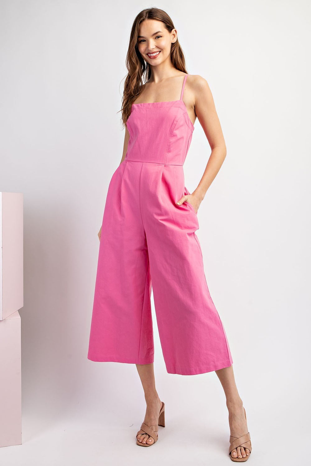 SOFT WASHED JUMPSUIT in Pink
