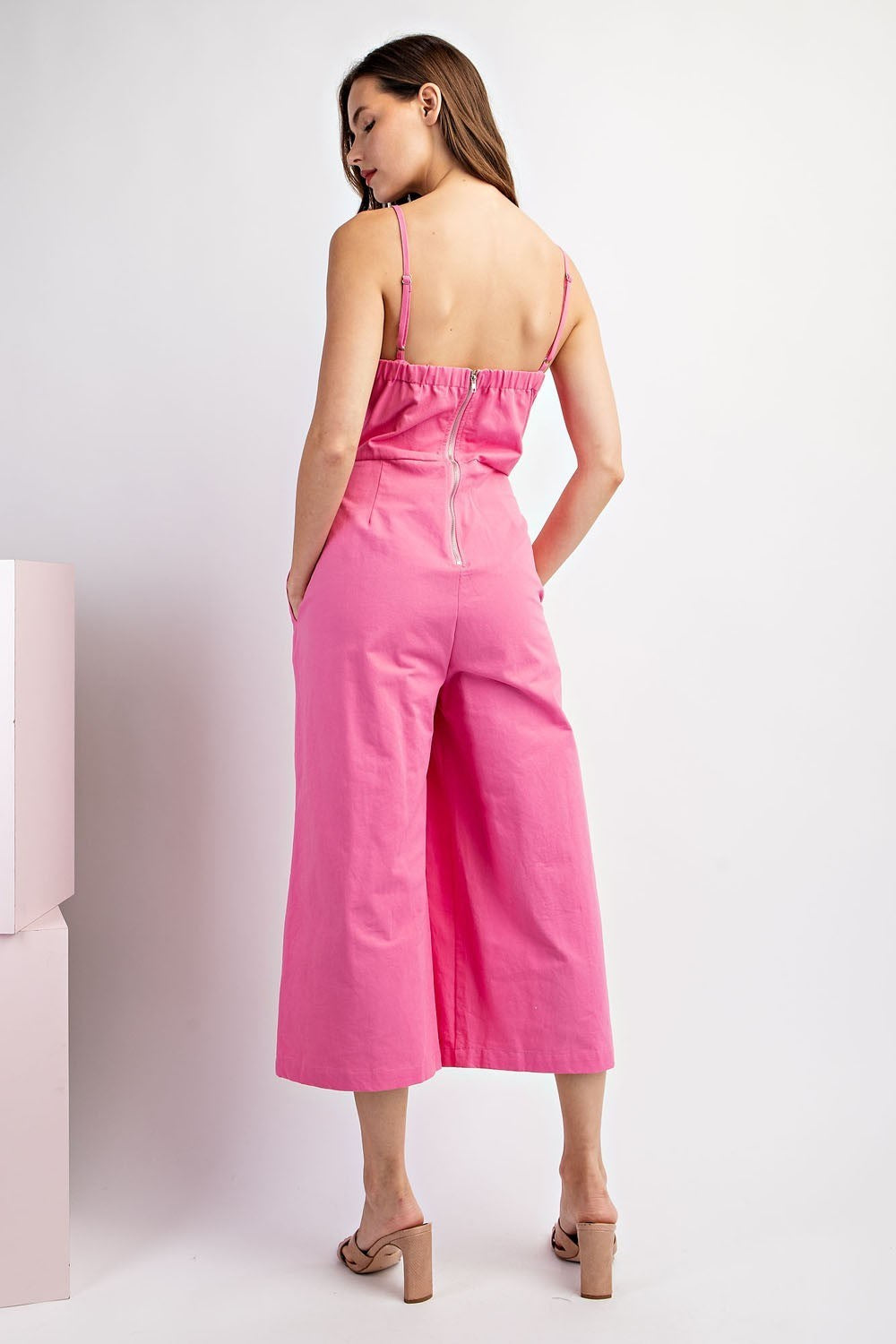SOFT WASHED JUMPSUIT in Pink