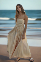 Promenade Yellow Stripe Dress-How Cute is That? Boutique