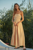 Promenade Yellow Stripe Dress-How Cute is That? Boutique