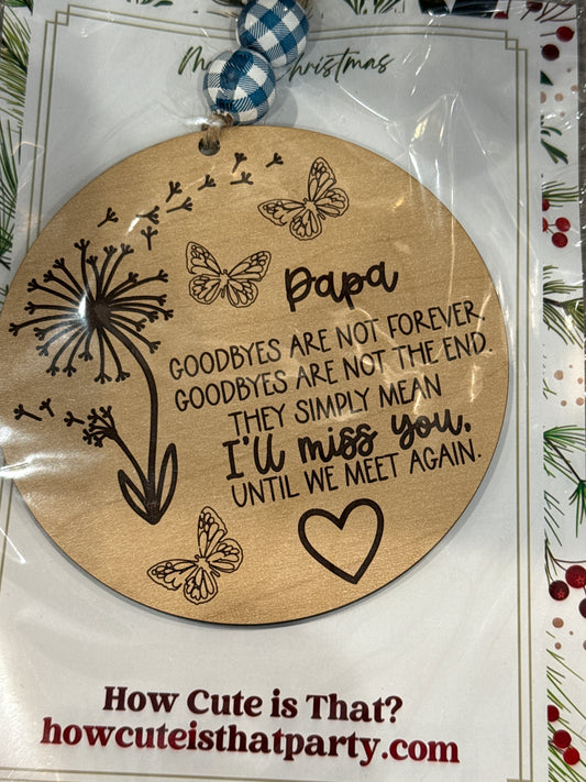 Dandelion Memorial Ornament