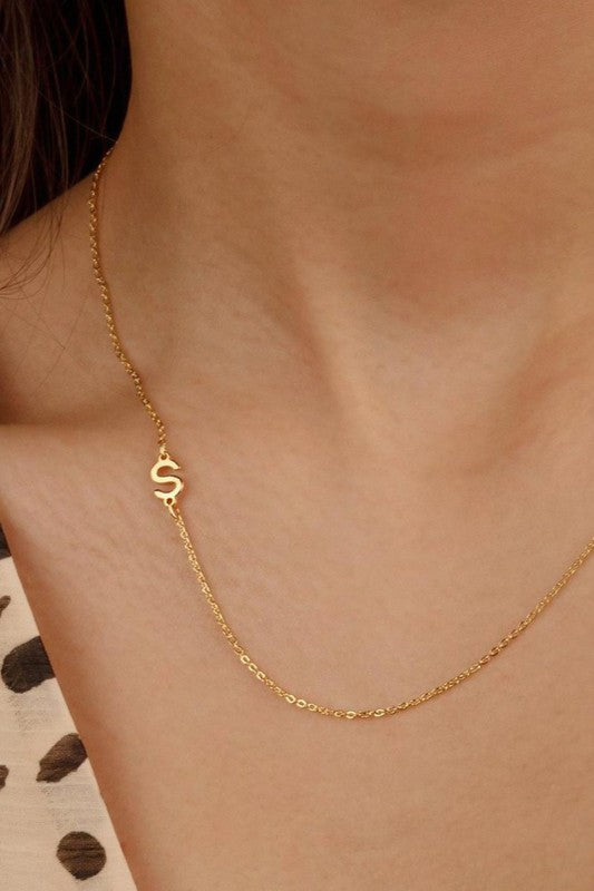 Initial Necklace (Waterproof)-How Cute is That? Boutique
