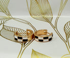 Black & White Checkered Small Hoops-How Cute is That? Boutique