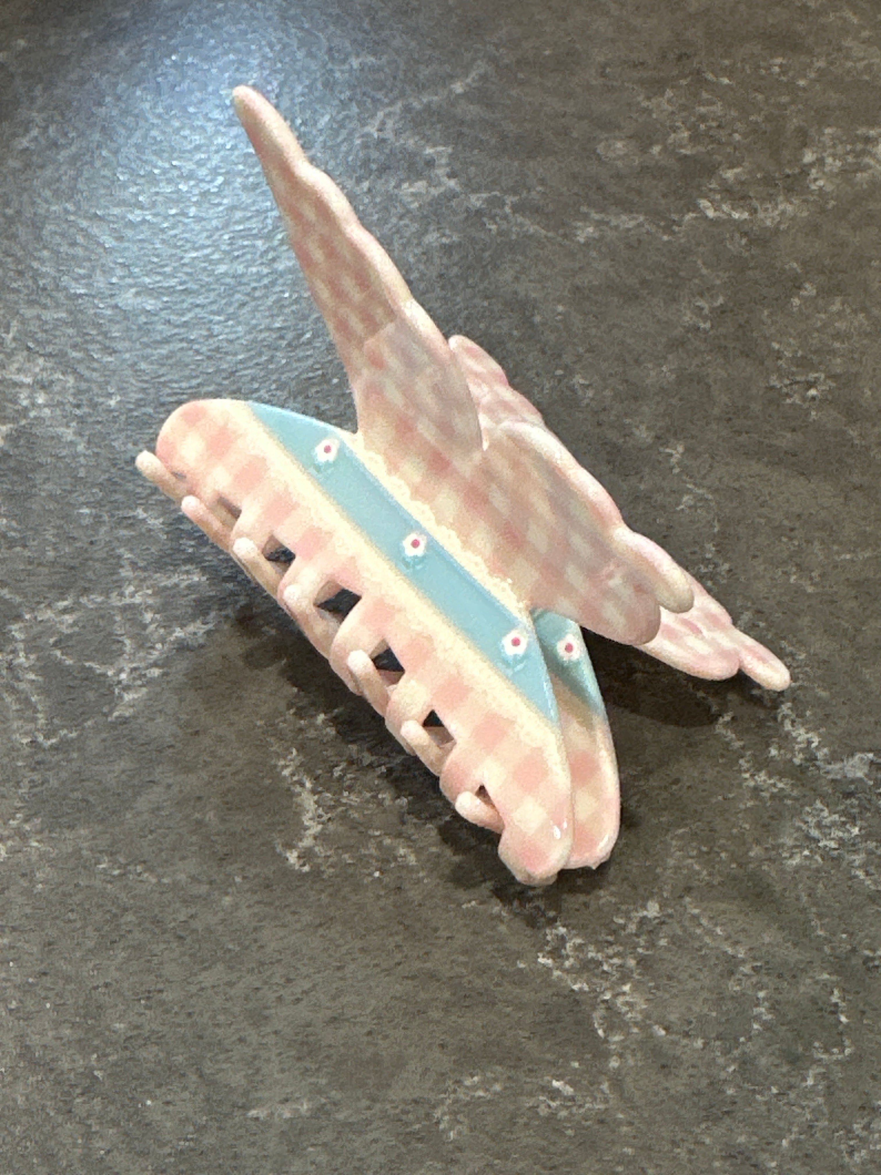 Pink Check Butterfly Claw Clip-How Cute is That? Boutique