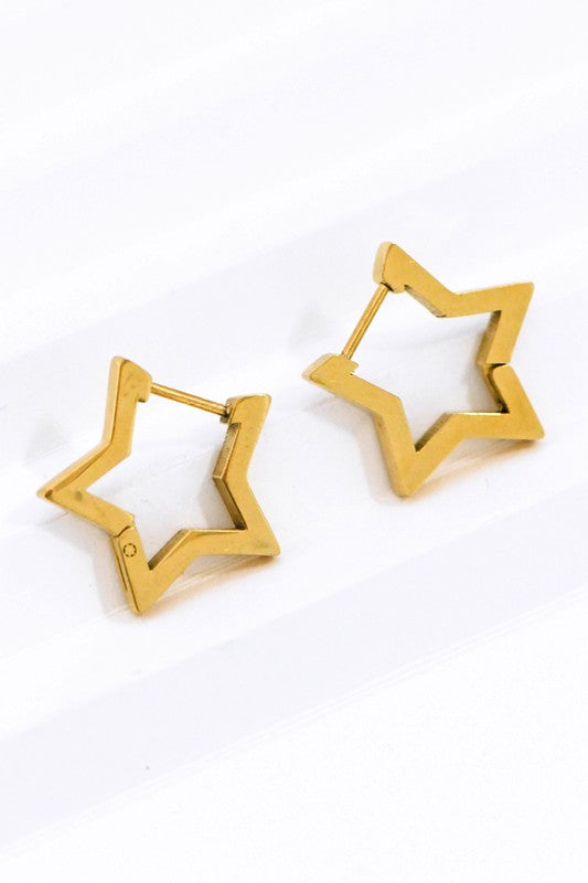 Gold Star Earrings (waterproof)