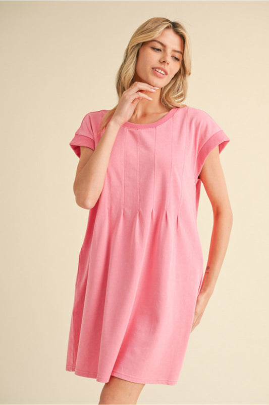Solid U neck Dress