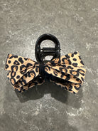 Leopard Bow Hair Claw small-How Cute is That? Boutique