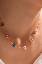 Colorful Flower Necklace (waterproof)-How Cute is That? Boutique