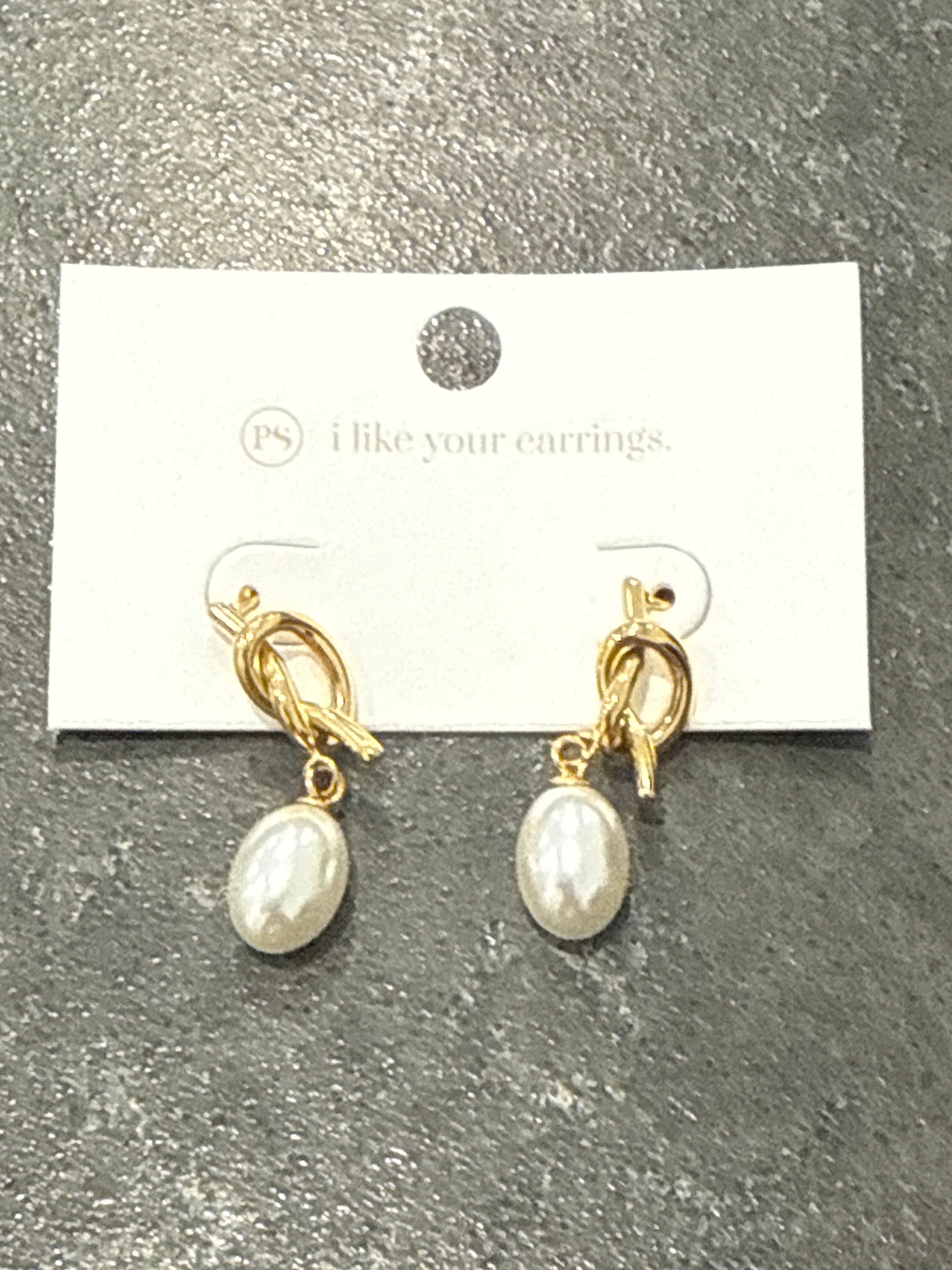 Tie The Knot Earrings- WATERPROOF-How Cute is That? Boutique