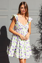 FLORAL PRINTED MINI DRESS-How Cute is That? Boutique