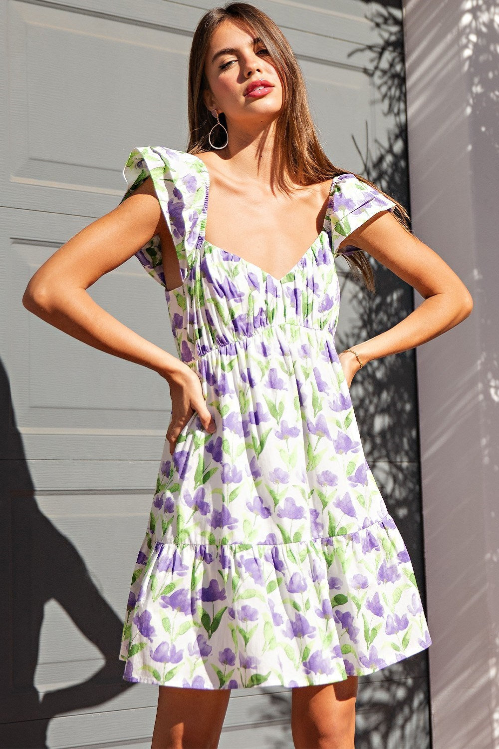 FLORAL PRINTED MINI DRESS-How Cute is That? Boutique