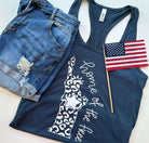 Lady Libery Home of The Free 4th of July Tank Top-How Cute is That? Boutique