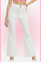 Soft washed High Waisted Wide Flare Pants-How Cute is That? Boutique