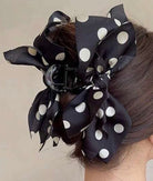 Polka Dot Bow Hair Claw- large-How Cute is That? Boutique