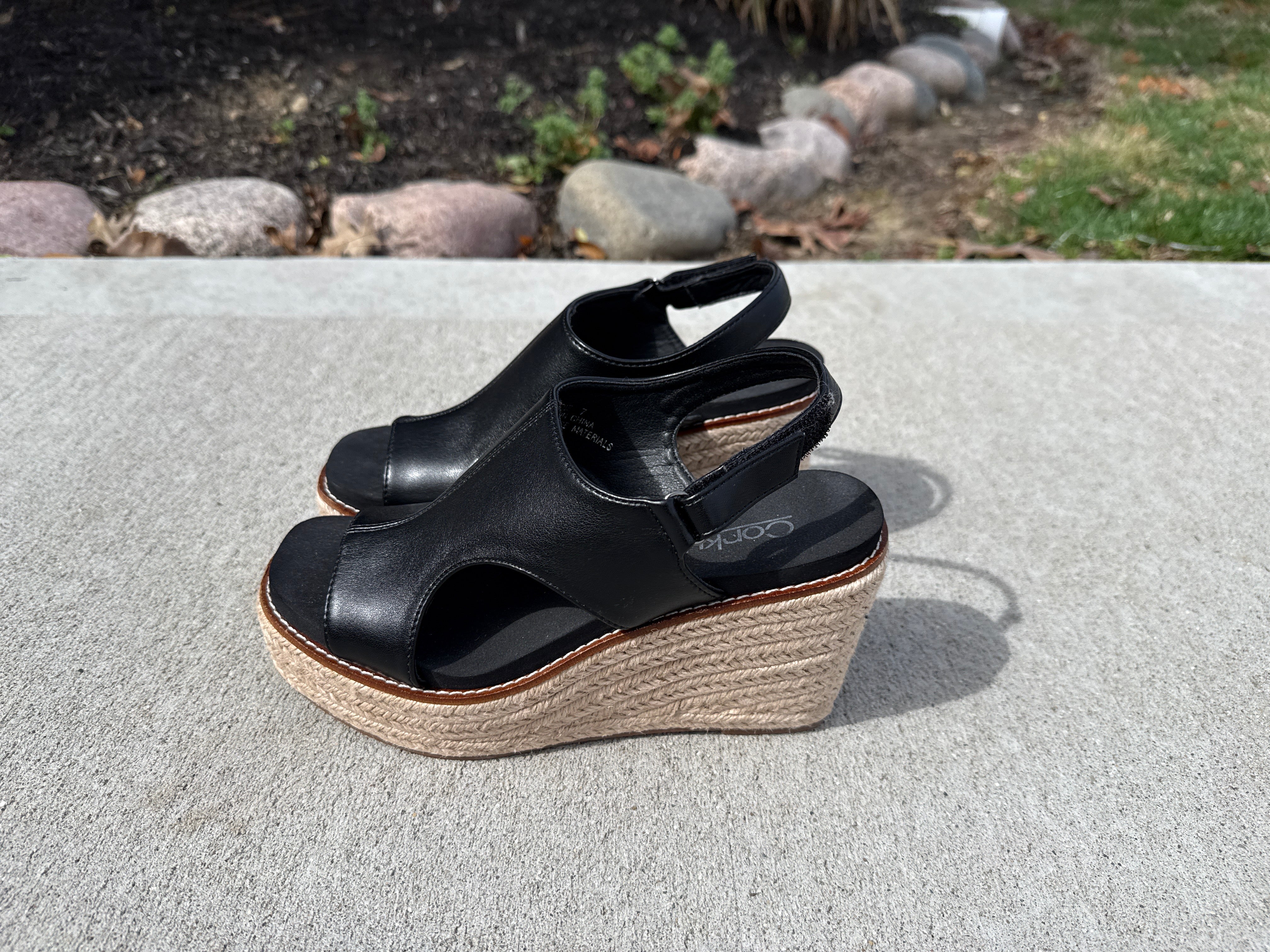 Corky's Black Wedges-How Cute is That? Boutique
