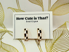 Black & White Checkered Small Hoops-How Cute is That? Boutique