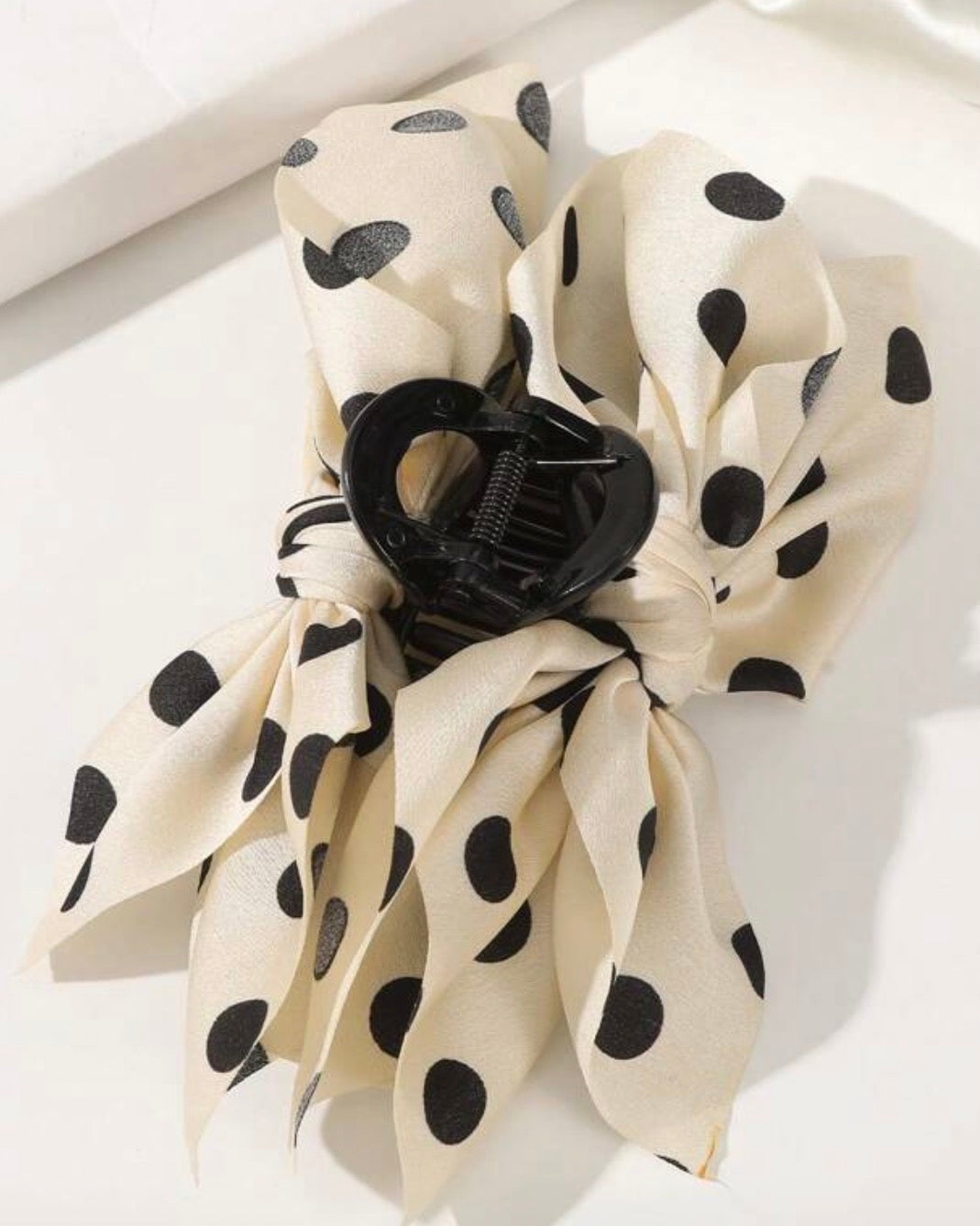 Polka Dot Bow Hair Claw- large-How Cute is That? Boutique