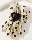 Polka Dot Bow Hair Claw- large-How Cute is That? Boutique